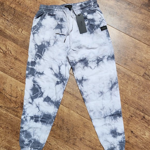 SILVER Women's Blue Fleece Lined Tie-Dye Joggers - NEW NWT - Picture 3 of 8